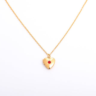 12 Months Birthstone Locket Necklace in 18K Gold Filled - Yadman Emarati