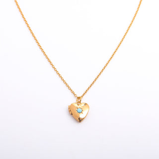 12 Months Birthstone Locket Necklace in 18K Gold Filled - Yadman Emarati