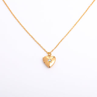 12 Months Birthstone Locket Necklace in 18K Gold Filled - Yadman Emarati