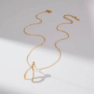 Baguette Wishbone Necklace – Dubai Collection