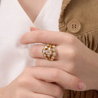 Waterproof Hypoallergenic Gold Ring for Women