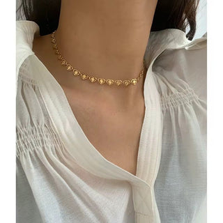 Romantic Gold Necklace with Extender Chain