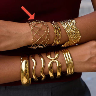 18K Gold Vermeil Open Cuff Bracelet