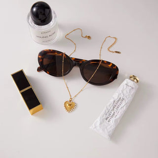 18K Gold Vermeil Heart Necklace for Women