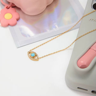 18K Gold Vermeil Evil Eye Necklace